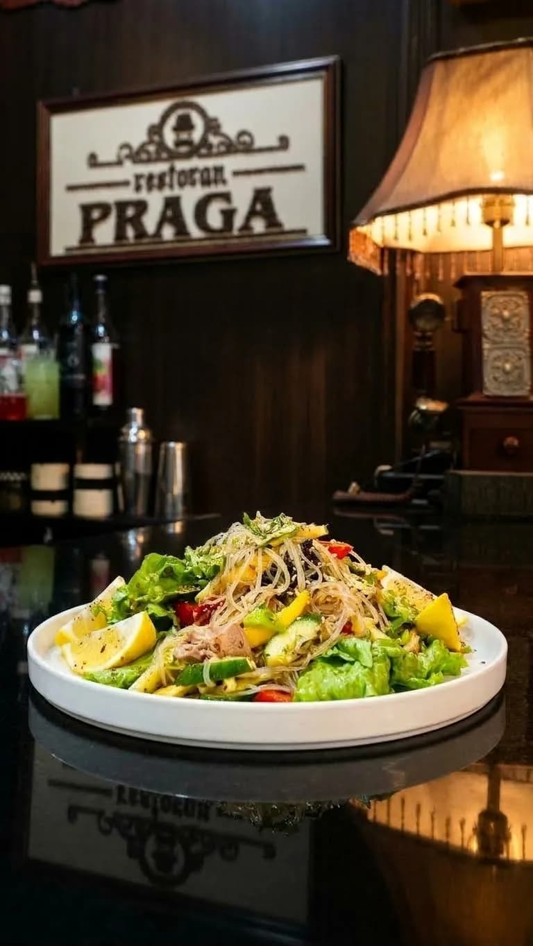 Тайский салат с рисовой лапшой \ Thai rice noodle salad