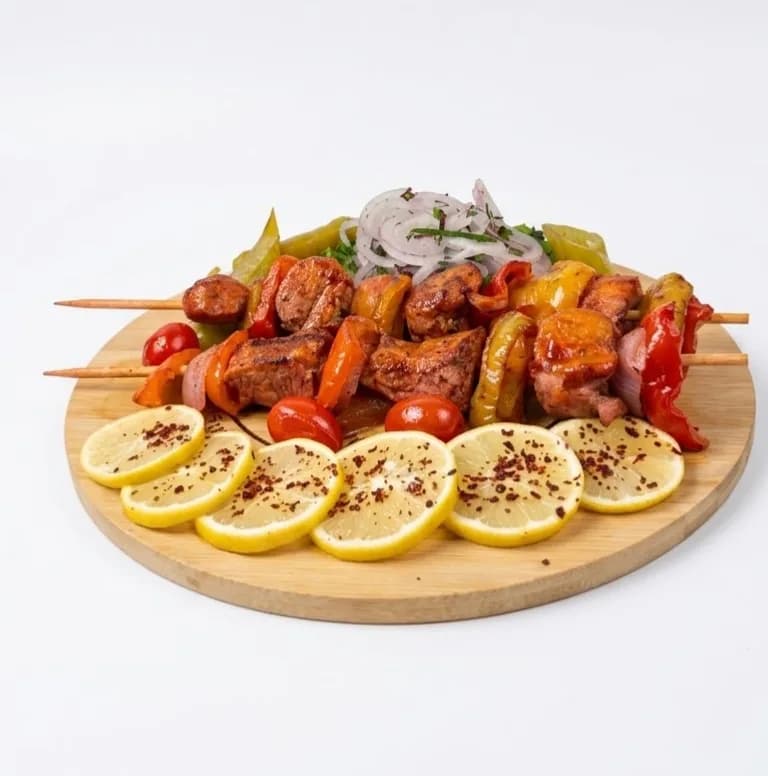 Шашлычки из курицы в меду с овощами\ Honey Chicken Kabobs